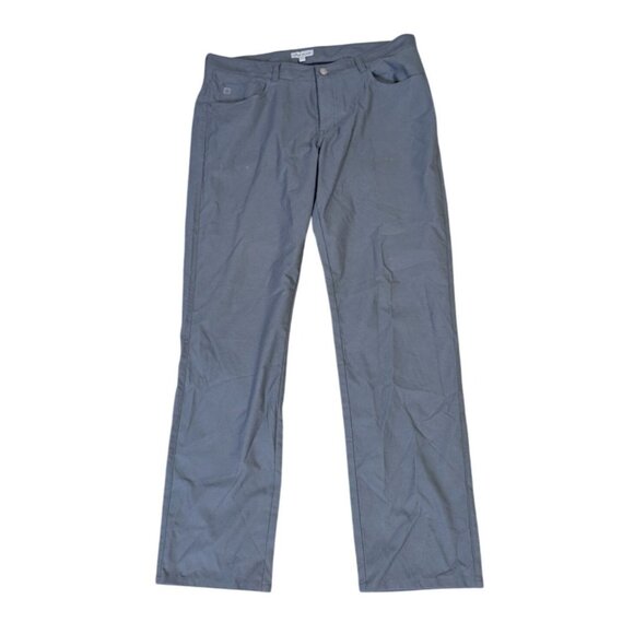 Peter Millar Brentwood Performance Flannel Pants Mens 35x32 Iron Gray Stretch At - Picture 1 of 9